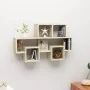 Autoförmiges Wandregal aus Eichenholz, 82 x 15 x 51 cm von vidaXL, Regale und Regale - Ref: Foro24-807253, Preis: 28,06 €, Ra...