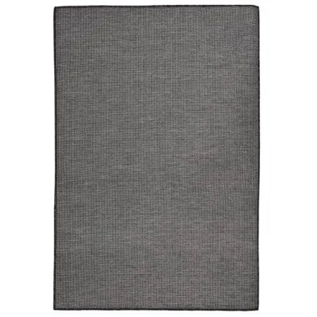 Grauer flachgewebter Outdoor-Teppich 120x170 cm von vidaXL, Teppiche - Ref: Foro24-340774, Preis: 37,85 €, Rabatt: %