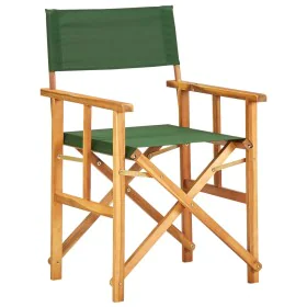 Silla de director madera maciza de acacia verde de vidaXL, Sillas de jardín - Ref: Foro24-45953, Precio: 65,62 €, Descuento: %