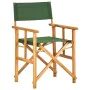 Director's chair solid green acacia wood by vidaXL, Garden chairs - Ref: Foro24-45953, Price: 65,75 €, Discount: %