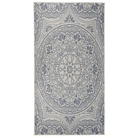 Flachgewebter Outdoor-Teppich mit blauen Streifen 80x150 cm von vidaXL, Teppiche - Ref: Foro24-340827, Preis: 23,56 €, Rabatt: %