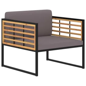 Garden chairs 2 units and dark gray solid acacia wood cushions by vidaXL, Garden chairs - Ref: Foro24-46508, Price: 330,96 €,...