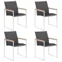 Garden chairs 4 units textilene and gray stainless steel by vidaXL, Garden chairs - Ref: Foro24-46516, Price: 379,31 €, Disco...