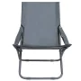 Folding beach chairs 2 units gray fabric by vidaXL, Garden chairs - Ref: Foro24-47905, Price: 105,14 €, Discount: %