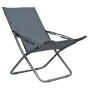 Folding beach chairs 2 units gray fabric by vidaXL, Garden chairs - Ref: Foro24-47905, Price: 105,14 €, Discount: %