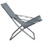 Sillas de playa plegables 2 unidades tela gris de vidaXL, Sillas de jardín - Ref: Foro24-47905, Precio: 105,14 €, Descuento: %