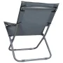 Folding beach chairs 2 units gray fabric by vidaXL, Garden chairs - Ref: Foro24-47905, Price: 105,14 €, Discount: %