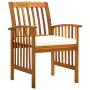 Garden dining chairs 3 units with solid acacia wood cushions by vidaXL, Garden chairs - Ref: Foro24-312129, Price: 262,07 €, ...