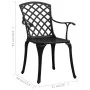 Sillas de jardín 2 unidades aluminio fundido negro de vidaXL, Sillas de jardín - Ref: Foro24-315572, Precio: 261,82 €, Descue...