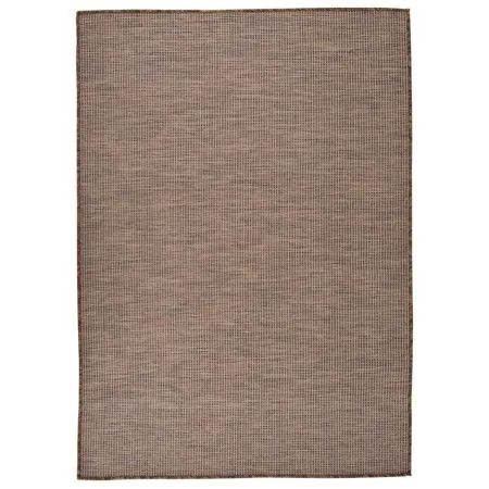 Alfombra de exterior de tejido plano marrón 140x200 cm de vidaXL, Alfombras - Ref: Foro24-340789, Precio: 49,37 €, Descuento: %