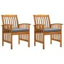 Garden dining chairs 2 units with solid acacia wood cushions by vidaXL, Garden chairs - Ref: Foro24-312130, Price: 170,11 €, ...