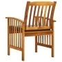 Garden dining chairs 2 units with solid acacia wood cushions by vidaXL, Garden chairs - Ref: Foro24-312130, Price: 170,11 €, ...