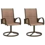 Garden swivel chairs 2 pcs textilene and brown steel by vidaXL, Garden chairs - Ref: Foro24-312278, Price: 188,31 €, Discount: %