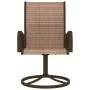 Garden swivel chairs 2 pcs textilene and brown steel by vidaXL, Garden chairs - Ref: Foro24-312278, Price: 188,31 €, Discount: %