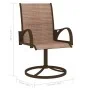 Garden swivel chairs 2 pcs textilene and brown steel by vidaXL, Garden chairs - Ref: Foro24-312278, Price: 188,31 €, Discount: %