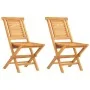 Klappbare Gartenstühle, 2 Stück, massives Teakholz, 47 x 63 x 90 cm von vidaXL, Gartenstühle - Ref: Foro24-362755, Preis: 175...