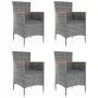 Sillas de comedor de jardín 4 unidades ratán sintético gris de vidaXL, Sillas de jardín - Ref: Foro24-316696, Precio: 318,57 ...