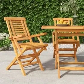 Klappbare Gartenstühle 2 Stück aus massivem Teakholz 56x63x90 cm von vidaXL, Gartenstühle - Ref: Foro24-362756, Preis: 187,38...