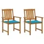 Gartenstühle mit Kissen 2 Einheiten aus massivem Akazienholz von vidaXL, Gartenstühle - Ref: Foro24-3061175, Preis: 144,79 €,...