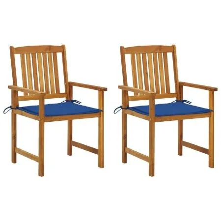 Gartenstühle mit Kissen 2 Stück massives Akazienholz von vidaXL, Gartenstühle - Ref: Foro24-3061187, Preis: 148,98 €, Rabatt: %
