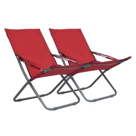 Sillas de playa plegables 2 unidades tela rojo von vidaXL, Gartenstühle - Ref: Foro24-47904, Preis: 110,62 €, Rabatt: %