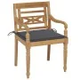 Batavia Stühle 6 Einheiten Massivholz Teak mit Kissen von vidaXL, Gartenstühle - Ref: Foro24-3073322, Preis: 739,29 €, Rabatt: %