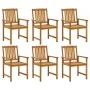 Garden chairs and cushions 6 units solid acacia wood by vidaXL, Garden chairs - Ref: Foro24-3078154, Price: 461,98 €, Discoun...