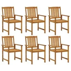 Garden chairs 6 units solid acacia wood by vidaXL, Garden chairs - Ref: Foro24-3078149, Price: 405,29 €, Discount: %
