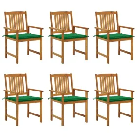 Gartenstühle und Kissen 6 Einheiten aus massivem Akazienholz von vidaXL, Gartenstühle - Ref: Foro24-3078156, Preis: 436,54 €,...
