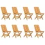 Klappbare Gartenstühle 8 Stück aus massivem Teakholz 47x47x89 cm von vidaXL, Gartenstühle - Ref: Foro24-3155054, Preis: 668,4...