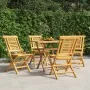 Folding garden chairs 4 pcs solid teak wood 47x63x90 cm by vidaXL, Garden chairs - Ref: Foro24-3155046, Price: 348,41 €, Disc...