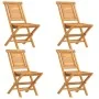 Folding garden chairs 4 pcs solid teak wood 47x63x90 cm by vidaXL, Garden chairs - Ref: Foro24-3155046, Price: 348,41 €, Disc...