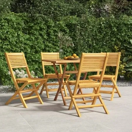 Klappbare Gartenstühle 4 Stück aus massivem Teakholz 47x62x90 cm von vidaXL, Gartenstühle - Ref: Foro24-3155064, Preis: 297,2...
