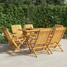 Folding garden chairs 6 pcs solid teak wood 61x67x90 cm by vidaXL, Garden chairs - Ref: Foro24-3155056, Price: 460,48 €, Disc...