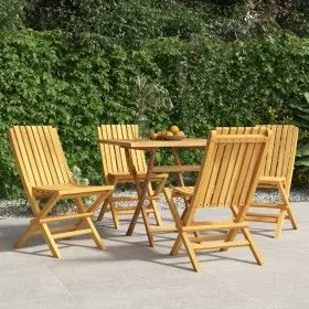 Klappbare Gartenstühle 4 Stück aus massivem Teakholz 47x47x89 cm von vidaXL, Gartenstühle - Ref: Foro24-3155052, Preis: 336,0...