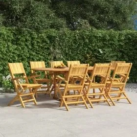 Klappbare Gartenstühle 8 Stück aus massivem Teakholz 55x61x90 cm von vidaXL, Gartenstühle - Ref: Foro24-3155063, Preis: 592,2...