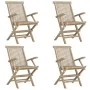 Folding garden chairs 4 pcs solid teak wood 56x61x89 cm by vidaXL, Garden chairs - Ref: Foro24-3155070, Price: 344,05 €, Disc...