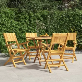 Folding garden chairs 4 pcs solid teak wood 55x61x90 cm by vidaXL, Garden chairs - Ref: Foro24-3155061, Price: 297,89 €, Disc...