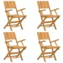 Klappbare Gartenstühle 4 Stück aus massivem Teakholz 55x61x90 cm von vidaXL, Gartenstühle - Ref: Foro24-3155061, Preis: 297,8...