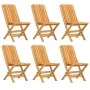 Sillas de jardín plegables 6 uds madera maciza teca 47x47x89 cm de vidaXL, Sillas de jardín - Ref: Foro24-3155053, Precio: 50...