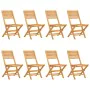 Folding garden chairs 8 pcs solid teak wood 47x62x90 cm by vidaXL, Garden chairs - Ref: Foro24-3155066, Price: 590,58 €, Disc...
