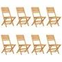 Klappbare Gartenstühle 8 Stück aus massivem Teakholz 47x62x90 cm von vidaXL, Gartenstühle - Ref: Foro24-3155066, Preis: 590,5...