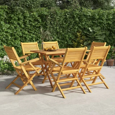 Sillas de jardín plegables 6 uds madera maciza teca 55x62x90 cm de vidaXL, Sillas de jardín - Ref: Foro24-3155068, Precio: 43...