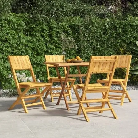 Klappbare Gartenstühle 4 Stück aus massivem Teakholz 47x61x90 cm von vidaXL, Gartenstühle - Ref: Foro24-3155058, Preis: 252,7...