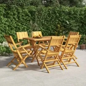 Folding garden chairs 6 pcs solid teak wood 55x61x90 cm by vidaXL, Garden chairs - Ref: Foro24-3155062, Price: 445,10 €, Disc...