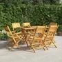Sillas de jardín plegables 6 uds madera maciza teca 55x61x90 cm de vidaXL, Sillas de jardín - Ref: Foro24-3155062, Precio: 44...