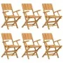Sillas de jardín plegables 6 uds madera maciza teca 55x61x90 cm de vidaXL, Sillas de jardín - Ref: Foro24-3155062, Precio: 44...