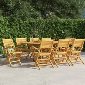 Folding garden chairs 8 pcs solid teak wood 55x62x90 cm by vidaXL, Garden chairs - Ref: Foro24-3155069, Price: 575,19 €, Disc...