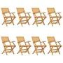 Klappbare Gartenstühle 8 Stk. massives Teakholz 55x62x90 cm von vidaXL, Gartenstühle - Ref: Foro24-3155069, Preis: 567,56 €, ...