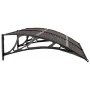 Marquesina de puerta policarbonato negro 150x80 cm de vidaXL, Toldos - Ref: Foro24-153582, Precio: 75,37 €, Descuento: %